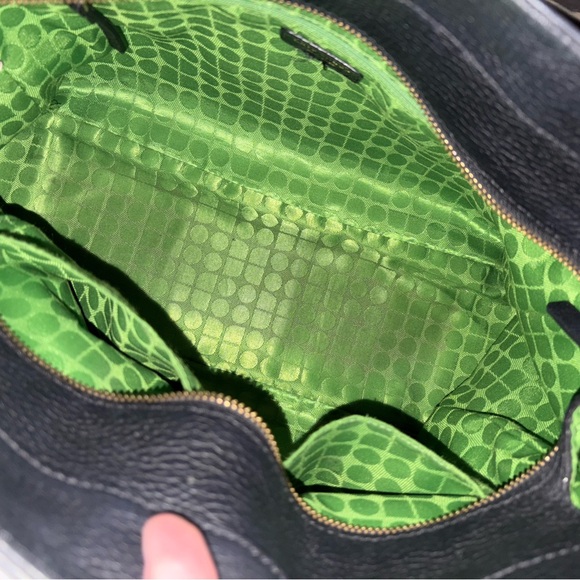 EUC Kate Spade Noel Rue Black Tote Perforated Pebbled Leather Handbag - Picture 12 of 15